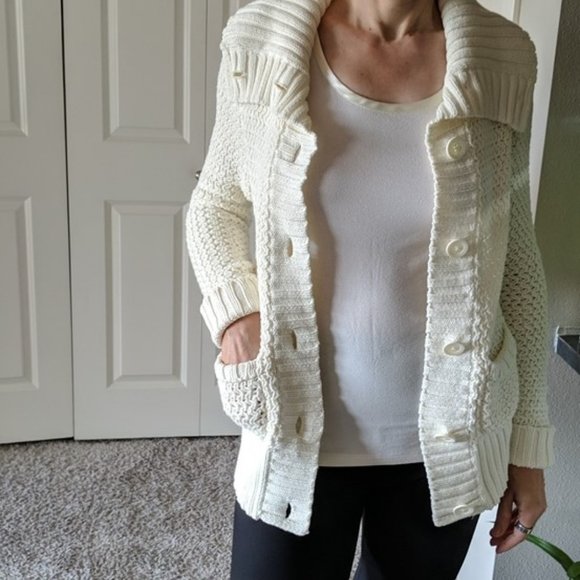 Caslon Cotton Blend Cardigan Sweater Button Down Cotton Blend - Picture 6 of 11